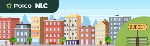 Webinar banner - how community engagement helps leaders make tough city budget decisions - with Polco and NLC